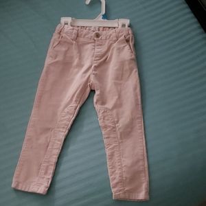 Corduroy pink toddler pants.